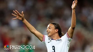 Mallory Swanson scores two quick goals to extend USWNTs lead  Paris Olympics  NBC Sports [upl. by Sirron156]