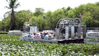 Large Airboat in the Everglades Safari Park [upl. by Sharla]