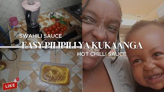 PILIPILI YA KUKAANGA SWAHILI PILIPILICHILLI SAUCEHOMEMADEEXTRA SPICYLOVE SPICE [upl. by Jacki]