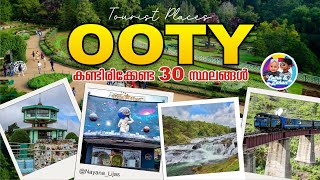 Ooty Trip Plan Malayalam I Ooty Top 30 Tourist Places Entry Charge Timing I Tamilnadu Tourist Place [upl. by Lyontine]