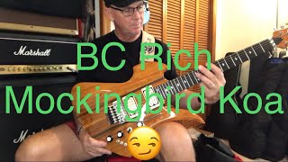 BC Rich Mockingbird 50th Anniversary Koa Guitar Santana Style [upl. by Connolly]