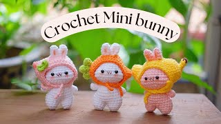 Lo Mo crochet Mini bunny easy  Lọ Mọ móc Thỏ mini siêu dễ [upl. by Spearing855]