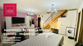 Apartament de vanzare in Sibiu  3 camere  Valea Aurie [upl. by Mahalia79]