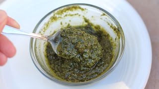 How To Make Homemade Pesto Sauce To Put On Everything  Rockin Robin Cooks [upl. by Linker]