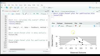 MetaAnalysis amp MetaRegression In RPart Eight Funnel Plot [upl. by Namijneb402]