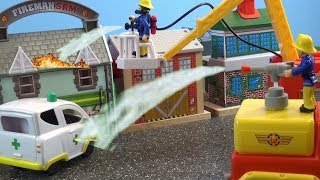 Fireman Sam Toys Episode 2 Fire at Dilys Supermarket Toy 2018 Fire Station Jupiter Venus [upl. by Bert]