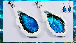 ATLANAS EARRINGSAquaman Inspired Clay  Resin Earrings Tutorial for Beginners  LoviCraft [upl. by Renner]