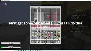 How to make an oak wood minion in Hypixel Skyblock [upl. by Fortunia452]