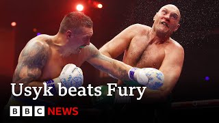 Usyk beats Fury to become undisputed heavyweight champion of the world  BBC News [upl. by Tnomad]