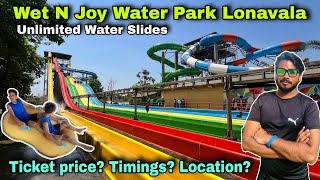 Wet n joy water park lonavala  wet n joy water park lonavala ticket price 2024  Unlimited Food [upl. by Parrnell]