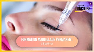 Dermopigmentation Eyeliner Formation Maquillage Permanent  Vidéo Tuto  Extrait de cours [upl. by Arbba163]