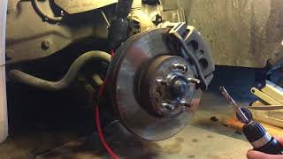 Mercury Brake Rotor rivet removal [upl. by Nnoryt]