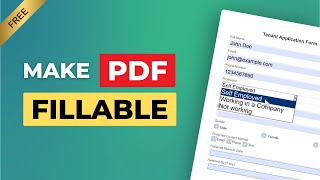 Turn PDF Documents into Fillable Forms for FREE [upl. by Acinnej]