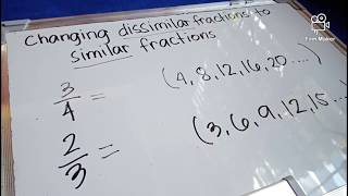 Comparing and Ordering Fractions with Different Denominators fraction strips [upl. by Frasch857]