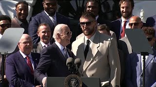 Kansas City Chiefs visit White House to celebrate Super Bowl win [upl. by Sebastiano]