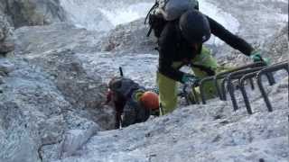 Marmolada Besteigung über den Westgrat Klettersteig [upl. by Eimmak]