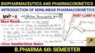 Nonlinear Pharmacokinetics  Introduction Tests  Biopharmaceutics 6th sem  Graceful pharma [upl. by Hinckley]