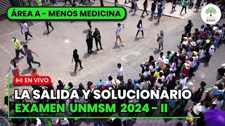 🔴 SOLUCIONARIO Examen de Admisión UNMSM 2024  II​ 🌳 Área A  Menos Medicina Humana  LA SALIDA🔥 [upl. by Stauffer]