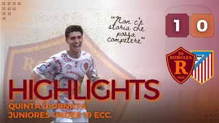 Romulea  Settebagni Calcio Salario  GOAL e HIGHLIGHTS V giornata Under 19 Juniores Ecc [upl. by Maro85]