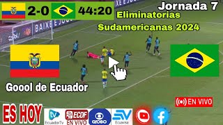 Ecuador vs Brasil en vivo donde ver a que hora juega Ecuador vs Brasil Eliminatorias 2024 [upl. by Hna]