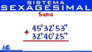 Suma de ángulos  Sistema sexagesimal  Grados minutos y segundos [upl. by Lrad]