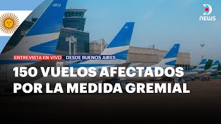 Paro aeronáutico en Argentina crece la incertidumbre entre los pasajeros  DNews [upl. by Akirdnahs375]