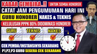 🔴KABAR GEMBIRA RESMI RILIS JAM PENGUMUMAN KELULUSAN PPPK 2023 HARI INI  CEK LINK PEMDA SEKARANG [upl. by Aramenta]