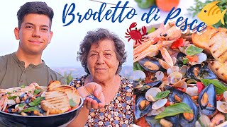 BRODETTO DI PESCE CON NONNA GINEVRA  Ricetta di San Benedetto  Lorenzo in cucina [upl. by Gaudette]