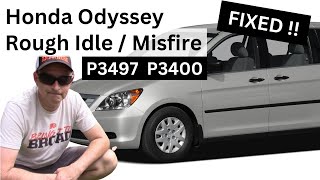 Honda Rough Idle Misfire P3497 P3400 Oil Control Valve Replacement DIY Odyssey Pilot Accord V6 [upl. by Irneh]