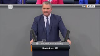 AKTUELL  REDE MARTIN HESS  AFD  AM 15MÄRZ IM DEUTSCHEN BUNDESTAG IN BERLIN [upl. by Ffirahs622]