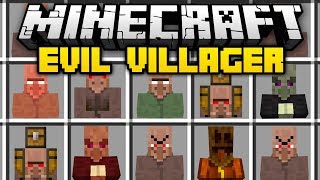 Minecraft EVIL VILLAGER MOD Mod Showcase [upl. by Odrahcir]