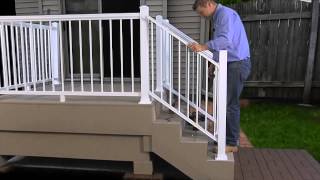 How To Install The Harmony Railing Aluminum Stair Panel [upl. by Rosenbaum679]