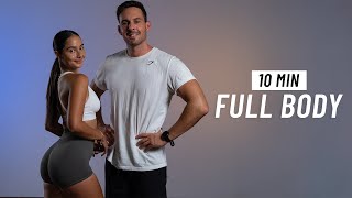 10 Min Full Body Workout  Fat Burn amp Strength No Equipment  No Jumping [upl. by Belsky]