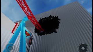 Superman Escape Roller Coaster Front Seat POV Warner Bros Movie World Australia  TPT2 [upl. by Hartzel]