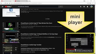 YouTube Desktop Mini Player NEW for March 2018 Demo [upl. by Suedama]
