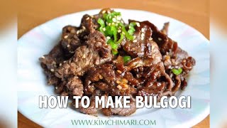 How to make Bulgogi Korean BBQ Beef [upl. by Nahpos]