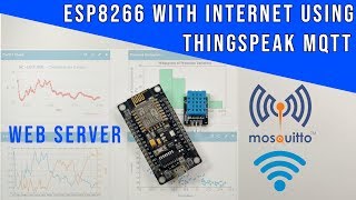 Connecting ESP8266 to the Internet  Thingspeak amp MQTT Protocol  Webserver connections [upl. by Caravette]