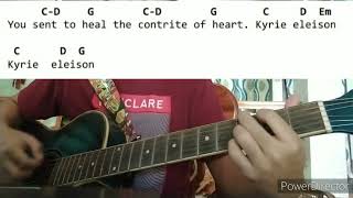 Kyrie Eleison Bukas Palad  Guitar chords tutorial [upl. by Aseret]