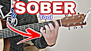 Sober  Tool  Acoustic Guitar Lesson [upl. by Ennire]