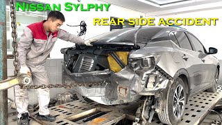 Nissan Sylphy rearend collision costs up to 1000 to repair  Perfect recovery [upl. by Christi953]