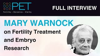 Mary Warnock on Fertility Treatment and Embryo Research • Full Interview [upl. by Anairad]