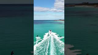 Wait for it Wakeboarding in Dunsborough Western Australia Drone Footage 4K drones mavic3 [upl. by Chesna646]