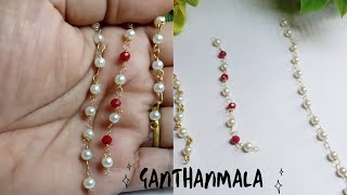 Simple Steps to make Ganthan mala at homeLinked Chain Making at homeJewellery Making a Tutorial [upl. by Naelcm]