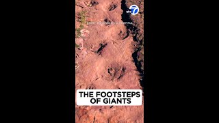 Drone follows worlds largest set of continuous dinosaur tracks [upl. by Beghtol696]