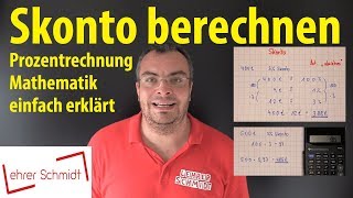 Skonto berechnen  einfach und schnell erklärt  Lehrerschmidt  einfach erklärt [upl. by Ellekim640]