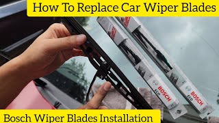 Bosch ECO Wiper Blade Installation  How to Replace Wiper Blades  Complete Process Shown [upl. by Trever]