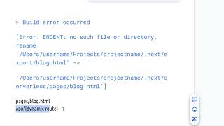 NextJS Build error occurred ENOENT no such file or directory rename npm run build fails [upl. by Wallack469]