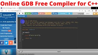 Online GDB Free Compiler for C  Online Free C Compiler  How to Use OnlineGDB C Compiler [upl. by Darrel644]