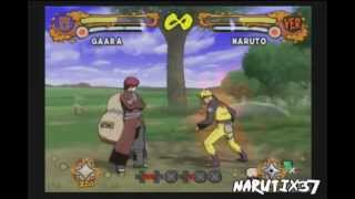 Naruto Ultimate Ninja 4 ENGLISH TS Gaaras SpecialsJutsus [upl. by Mel]