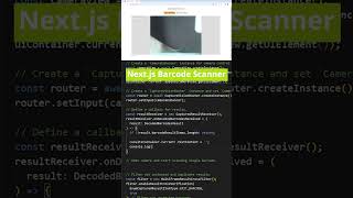 Nextjs Barcode Scanner  Quick Implement [upl. by Assek]